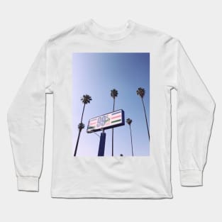 Palm trees and billboard at sky - Aesthetic Long Sleeve T-Shirt